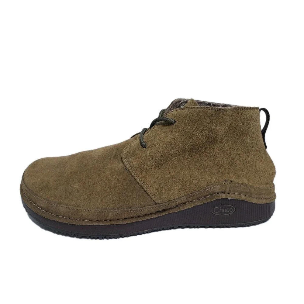 Chaco Men’s Size 11 Paonia Chukka Boots Earth Brown Suede Wool Blend Lining